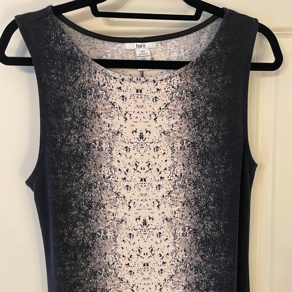 Elegant Sleeveless Sheath Maxi Tank Dress with Sexy Back Slit by Bar III - Picture 2 of 7